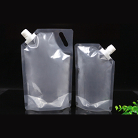 Pochettes souples réutilisables 1L 2L avec bec verseur pour lessive, nettoyant liquide, emballage rechargeable anti-fuite