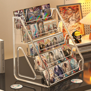 Support de rangement moderne en plastique à quatre niveaux pour CD, style escalier, grande capacité, pour CD, cassettes et albums - Product Image 5