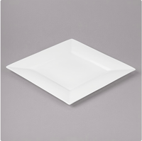Assiettes carrées blanches en céramique, prix direct usine, ensembles de vaisselle de luxe en porcelaine fine, vaisselle moderne