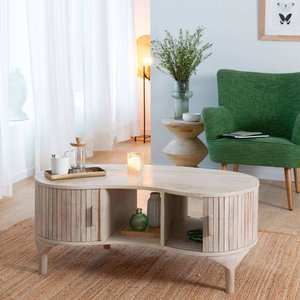 Mesa de Centro de Madera Sólida Moderna y Lujosa, Diseño Minimalista, Superficie Audaz, Materiales Ecológicos, Muebles Premium para Sala de Estar - Product Image 2
