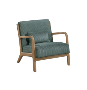 Modern Single Solid <b>Wood</b> <b>Frame</b> Fabric Soft Ergonomic <b>Sofa</b> Chair Home Bedroom Hotel Balcony Apartment Living Room Lazy Leisure - Product Image 1