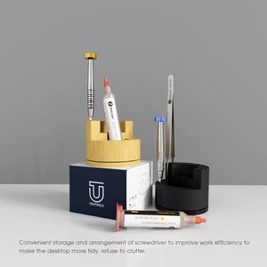 Kailiwei Desk girevole cacciavite pinzette <span class=keywords><strong>porta</strong></span> strumenti organizzazione Rack scatola per il telefono cellulare Desktop strumento di riparazione - Product Image 4