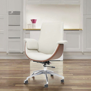 Modern Minimalist PU Leather Adjustable Height Manually <b>Reclining</b>- Metal Base <b>Gaming</b> <b>Chair</b> for Office and Classroom Use - Product Image 3