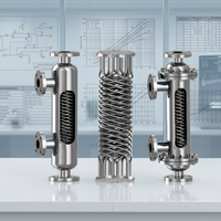 Échangeur de chaleur tubulaire personnalisé en acier inoxydable SS304 SS316L, refroidisseur d'huile, condenseur de refroidissement par eau, fourni par l'usine