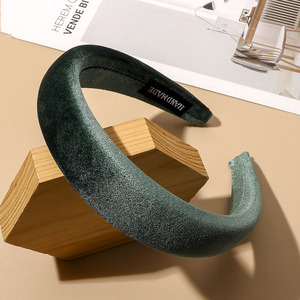 Fascia <span class=keywords><strong>per</strong></span> <span class=keywords><strong>capelli</strong></span> in tessuto di velluto fascia <span class=keywords><strong>per</strong></span> <span class=keywords><strong>capelli</strong></span> larga imbottita in <span class=keywords><strong>spugna</strong></span> spessa tinta unita accessori <span class=keywords><strong>per</strong></span> <span class=keywords><strong>capelli</strong></span> da donna <span class=keywords><strong>per</strong></span> ragazza - Product Image 5