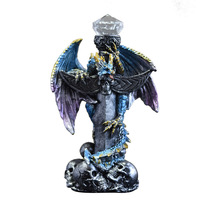 Sculpture de dragon magique d'Halloween transfrontalière, œuvre d'art créative peinte à la main, œuf de lave en résine époxy, art populaire