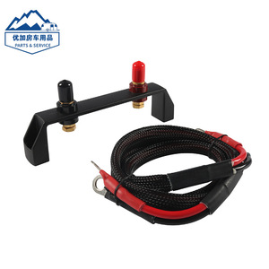 Car <b>Battery</b> Jump Start <b>Terminal</b> Relocation Kit With Remote Charging Cable 12V 24V - Product Image 1