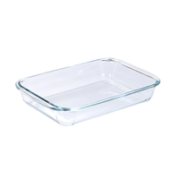 Plat à four en verre trempé, compatible four et micro-ondes, plaque de cuisson rectangulaire en verre, casseroles en verre pour la cuisine