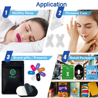Xingda Bandes adhésives buccales en coton personnalisées noires 1,5*3 pouces 30 pièces pour le sommeil