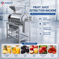 Machine de traitement de la pulpe de tomate en acier inoxydable certifiée CE KINDCH, séparation automatique des graines de fruits, moteur, capacité de 100 à 500 kg/h