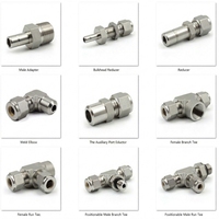 Valve à aiguille instrumentale Swagelok Type NV en acier inoxydable 316 forgé, 6000 PSI, double ferrule NPT, zéro fuite, pour huile, gaz, semi-conducteurs