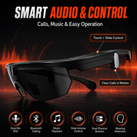 Lunettes Intelligentes avec Caméra HD et Audio Ouvert pour Musique Sans Fil, Lunettes de Soleil Sportives pour la Conduite et le Cyclisme, Traduction en Temps Réel