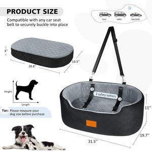 Hersteller Hund Autos itz ODM für mittlere Hunde, Pet Booster Seat für Autos SUVs und LKWs, Reise Hunde bett mit Sicherheits gurt - Product Image 4