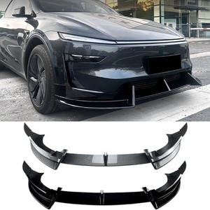 <b>For</b> Tesla Model Y 2024+ Exterior Accessories <b>Car</b> Front Bumper Lip Splitter <b>Diffuser</b> Spoiler Bumper Protector Apron Body Kit - Product Image 1