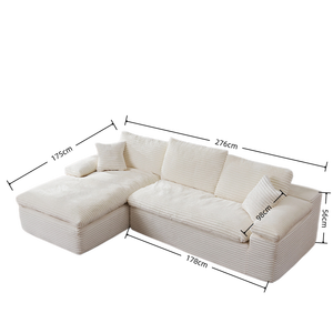Canapé Modulaire Compressé Moderne en Boîte, Canapé Nuage Sectionnel en Forme de L, Chaise Longue Convertible, Canapé-Lit Rembourré Sans Armature - Product Image 6