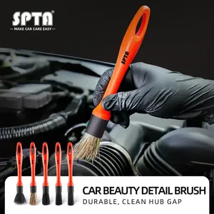 SPTA Nouveau lot de 5 brosses douces pour le detailing automobile, brosses de nettoyage pour voiture, <span class=keywords><strong>brosse</strong></span> pour jantes - Product Image 1