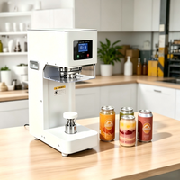 Scelleuse de boîtes électrique automatique de précision avec rouleau de thermoscellage pour boîtes en PET, en fer blanc et en papier, durable pour l'emballage de boissons et de vêtements