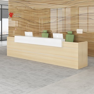 2022 Modern Adjustable White Reception <b>Desk</b> for Beauty Salon & Office/hospital White Panel Front <b>Desk</b> - Product Image 1