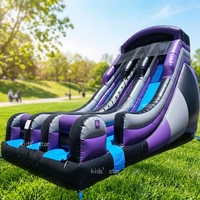 Château gonflable commercial en PVC avec toboggan aquatique, pour enfants, avec souffleur