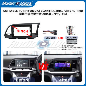 Marco de Radio para Coche para <span class=keywords><strong>HYUNDAI</strong></span> ELANTRA 2015, Kit de Panel Estéreo, Marco de Salpicadero para Cable de Alimentación Canbus, Garantía de 6 Meses - Product Image 2