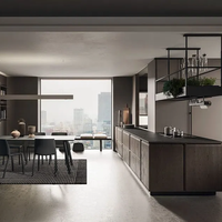Cuisine complète tout-en-un moderne, unités de garde-manger de cuisine, panneaux de contreplaqué modulaires, écologiques, charnières, petites armoires de cuisine, mini