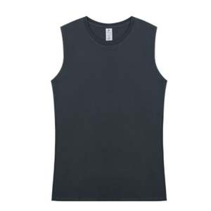 Camiseta sólida personalizada al por mayor, tela de algodón puro y color blanco, chaleco personalizado con cuello redondo, Camiseta deportiva sin mangas para hombre - Product Image 6