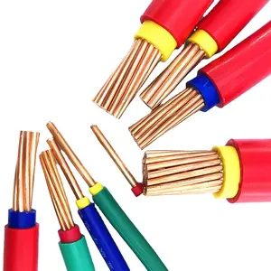 Flexible House Wiring Copper Electric Wires Cables PVC Electrical Wire and Cable 1.5mm 2.5mm 4mm 6mm