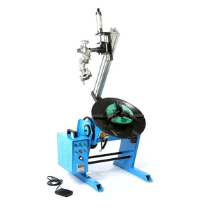 50KG Welding Turntable Welding Positioner HD-50 With WP200 Lathe Chuck And Pneumatic Torch Holder Center Hole 25mm /65mm