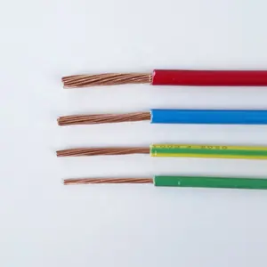 Fornecedor de cabos elétricos XLPO com isolamento de 1*10-35mm, fio elétrico de núcleo único trançado de cobre