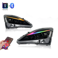 Lampu mobil kuno dengan Led penuh animasi Starter UP lampu depan RGB untuk Lexus IS250 IS350 ISF IS300 IS400 2006-2012