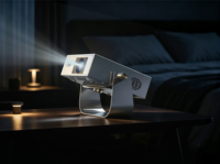 Proyektor LCD 300 ANSI 1080P Terlaris Mesin Optik Tertutup Rapat Android 12 BT5.1 Home Theater Luar Ruangan