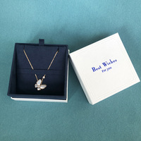 Empaque de Regalo para Joyería con Anillo y Base Cuadrada, Personalizado con Logotipo, Estilo Simple y Moderno, Forro de Algodón