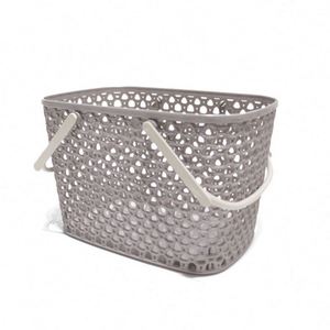Panier de rangement rectangulaire en plastique portable de haute qualité, écologique, avec poignée, design moderne multifonctionnel pour la maison - Product Image 5
