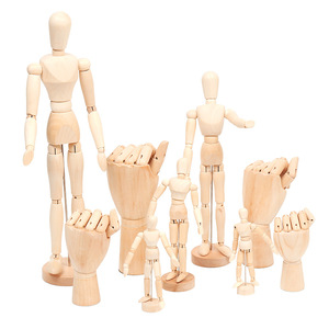 Mannequin en bois flexible, aide à l'esquisse, figurine articulée pour le dessin et la peinture, modèle de poupée articulée avec taille personnalisée - Product Image 5