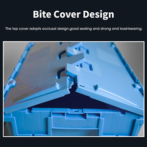 Cassa in Plastica Industriale Impilabile 600*400*260mm con Coperchio, Resistente per Magazzino e Centro di Distribuzione - Product Image 5