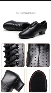 <span class=keywords><strong>Zapatos</strong></span> <span class=keywords><strong>de</strong></span> <span class=keywords><strong>Baile</strong></span> Latinos/Salsa/<span class=keywords><strong>Baile</strong></span> <span class=keywords><strong>de</strong></span> Salón/Moderno para Hombre, Negros, Profesionales, con Suela Suave <span class=keywords><strong>de</strong></span> Cuero, Parte Superior <span class=keywords><strong>de</strong></span> Microfibra, Tacón <span class=keywords><strong>de</strong></span> 3.5cm - Product Image 5