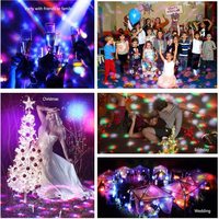 Lumière de boule disco à faisceau cristallin avec commande vocale à distance, projection LED RGB, éclairage de fête DJ, éclairage de voiture, KTV