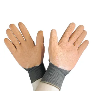 Top Selling Soft Flexible Strong Grip Work Gloves Latex Coated Gloves
