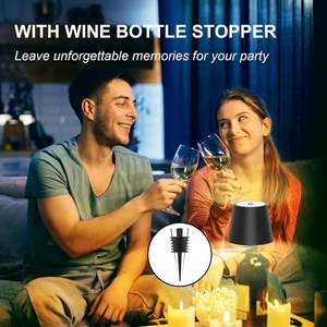 Lampada da Tavolo Wireless Antela LED con Controllo Touch Dimmerabile a Batteria Nera 11x11x36 Cm con Ricarica USB-C per Uso su Scrivania - Product Image 5