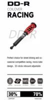 Toyota 86/GT86/FT86 ZN6/ZC6 2012-2020 étapes amortisseur de performance mono-tube réglable TYT006