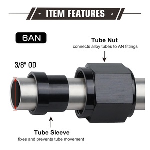 Алюминиевая гайка и втулка для трубчатых трубок с резьбовой резьбой, 6 А-3/8, EPAA01G116KAN6 - Product Image 2