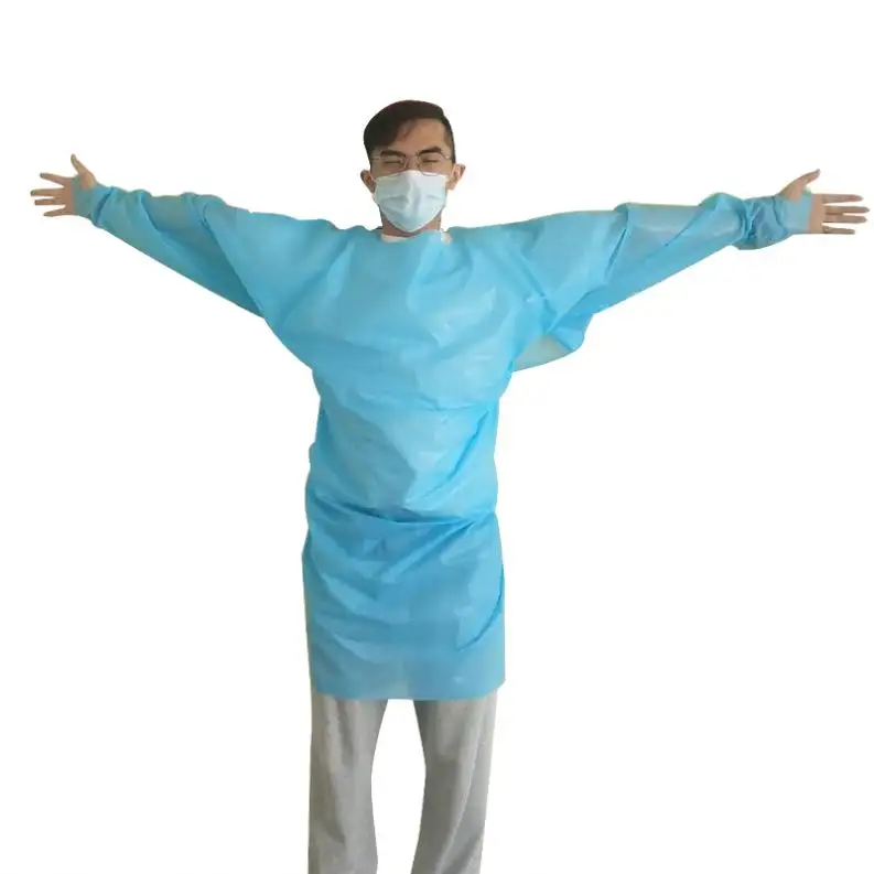 folding surgical gown fold sterile plastic isolation cpe gowns for Hospital