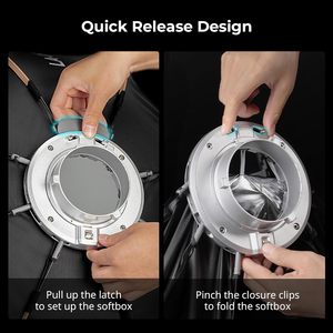 SmallRig 35 "/ 90 centímetros Softbox LA-O90 Quick Release Octagon Softbox Soft <span class=keywords><strong>Box</strong></span> para Bowens Mount - 4633 - Product Image 3