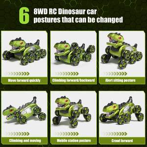 <span class=keywords><strong>Robot</strong></span> dinosaure télécommandé EPT, voiture RC à 8 roues, 2,4 G, activation vocale, véhicule acrobatique, jouet interactif pour enfants - Product Image 5