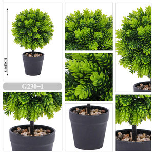 Ruopei <span class=keywords><strong>Mini</strong></span> Bola de Topiario de Césped Artificial Realista, Buxus Sintético en Maceta, Resistente a los Rayos UV, para Decoración de Hogar, Oficina y Mesa - Product Image 6
