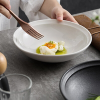 Bol à soupe en céramique japonaise moderne, noir mat et blanc glacé, bol à riz ramen, bol à salade en céramique minimaliste pour restaurant