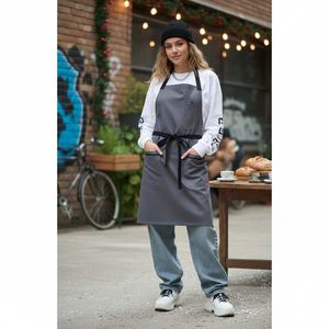 Delantal de Plástico Resistente con Revestimiento de Grafito para Baristas, Barberos, Carniceros y Jardineros, Ideal para Restaurantes y Fiestas Navideñas - Product Image 3