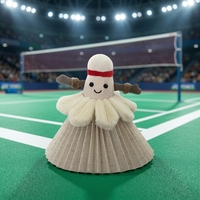 PLAYPOP Version Haute Figurine en Peluche de Badminton Amusante Série Athlétique Créative Breloque Souple pour Sac Jouet Souvenir de Compétition