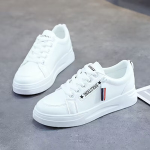 <span class=keywords><strong>Sneakers</strong></span> con Logo personalizzato di colore bianco scarpe da passeggio piatte Casual da <span class=keywords><strong>donna</strong></span> - Product Image 5