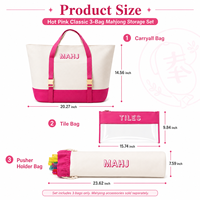 Sac de transport portable XCL pour Mahjong, sac de transport en toile pour accessoires de jeu de Mahjong, organisateur pour les voyages